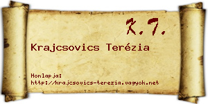 Krajcsovics Terézia névjegykártya