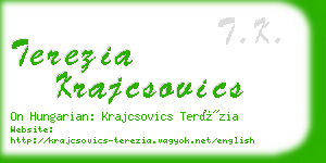 terezia krajcsovics business card